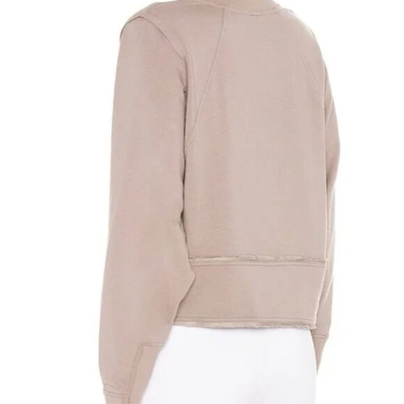 FP Movement Where The Wind Blows Mauve Taupe Boxy Crewneck Sweater XS $78 - Picture 2 of 7